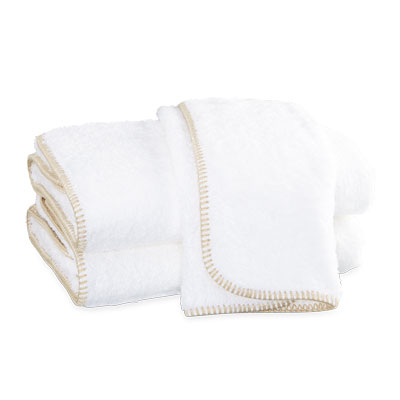 towels from matouk, whipstitch