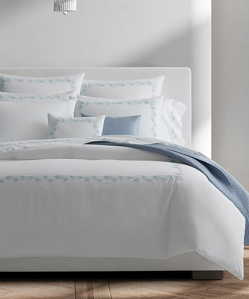 bedding from matouk, feather