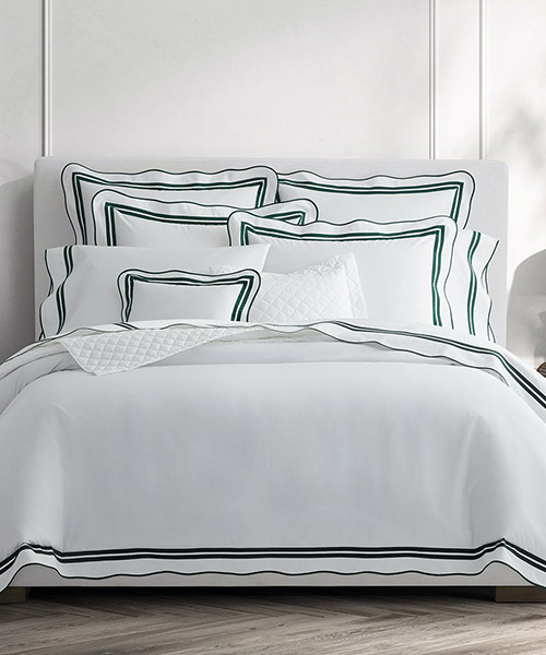 bedding from matouk, river